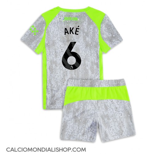 Maglie da calcio Manchester City Nathan Ake #6 Terza Maglia Bambino 2025-26 Manica Corta (+ Pantaloni corti)